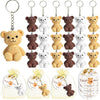 12 Set Party Favors Keychains with Organza Bags Thank You Tags For Baby Shower Bear Theme Party Return Favors Goodie Bag Decor C