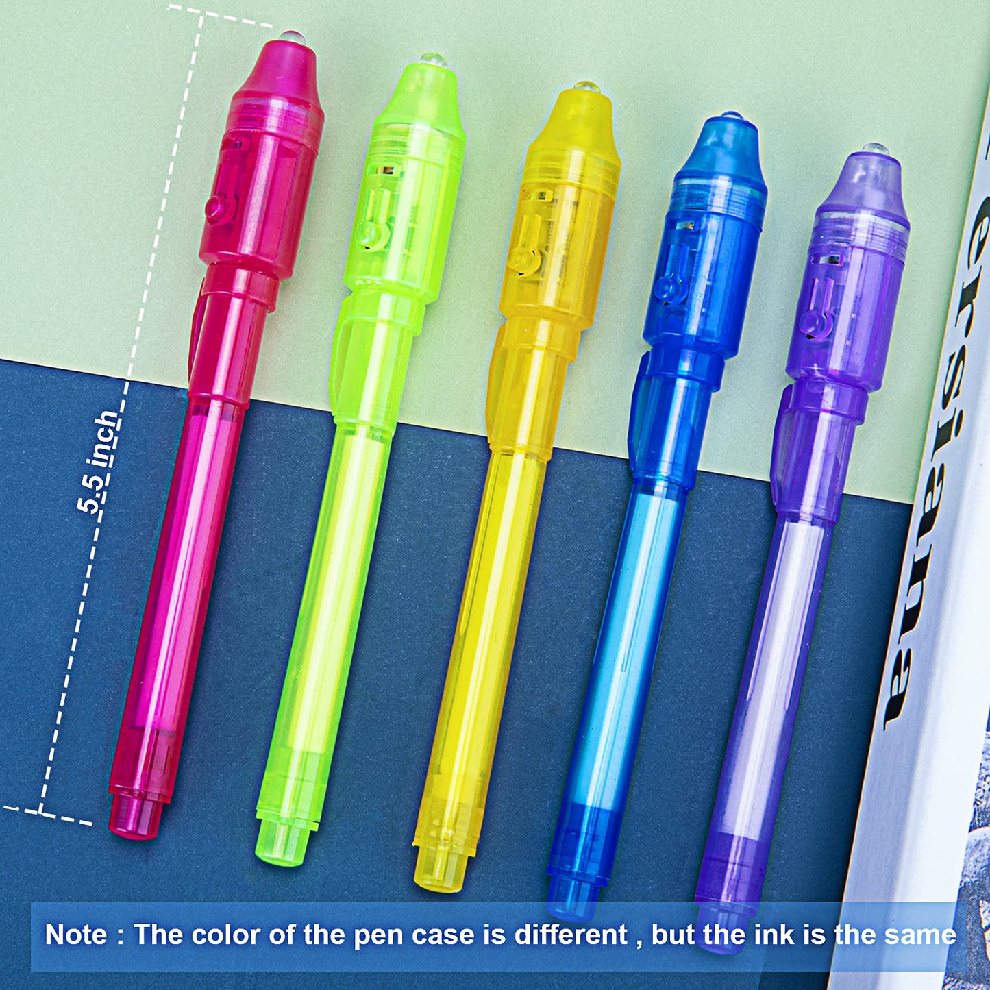 Invisible Ink Pen For Kids 16Pcs: Spy Pens With Uv Light Party Favors - School Classroom Students Prizes - Magic Gifts Birthday