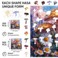 Wooden Puzzles for mature-themeds 200 Pieces  Mushroom Flower Wooden Jigsaw Puzzles for mature-themed and Kids  11.2 Inch Medium Size Family Reunion Puzzle  Valentine's Day Puzzle Gifts for Lovers Friends and Family