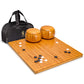 Yellow Mountain Imports Bamboo Go Game Set - 19x19/13x13, Melamine Stones, Bamboo Bowls, Classic Strategy Board Game, Black and White/Brown