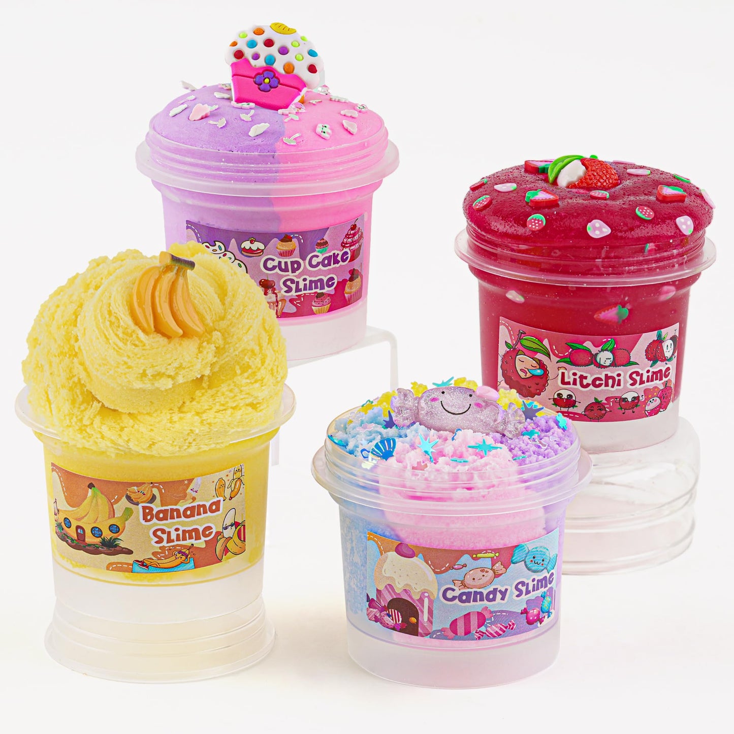 Rainbow Cloud Slime, Super Drizzly & Non-Sticky Premade Slime, Slimes Party Favors For Kids, Slimes Sensory Toys For Birthday Ea