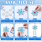JellyArch Winter Snowflake Wind Chime Making Kit - 30 Pack DIY Wooden Ornaments for Kids - Multicolor - Small