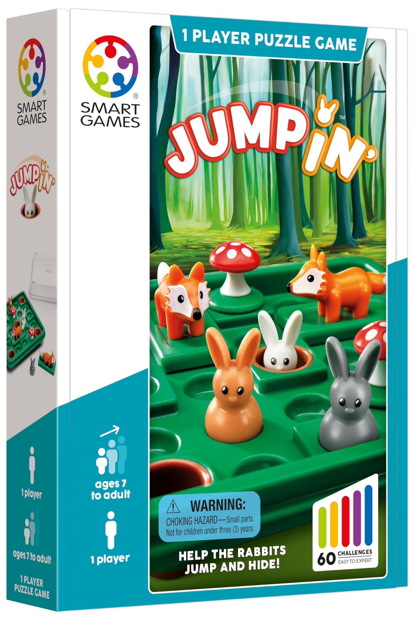 Smartgames Jump In, A Cognitive Skill-Building Travel Puzzle Game For Kids And Adults Ages 7 & Up, 60 Challenges In Travel-Frien