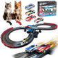 Agm Mastech Slot Car Race Track Sets With 4 Exquisite Slot Cars, Battery Or Electric Car Track, 2 Controllers, Lap Counter, Gift
