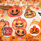 Qyeahkj 36 Set Fall Pumpkin Suncatchers Crafts for Kids DIY Thanksgiving Pumpkin Window Tissue Paper Crafts Kit Halloween Hangin