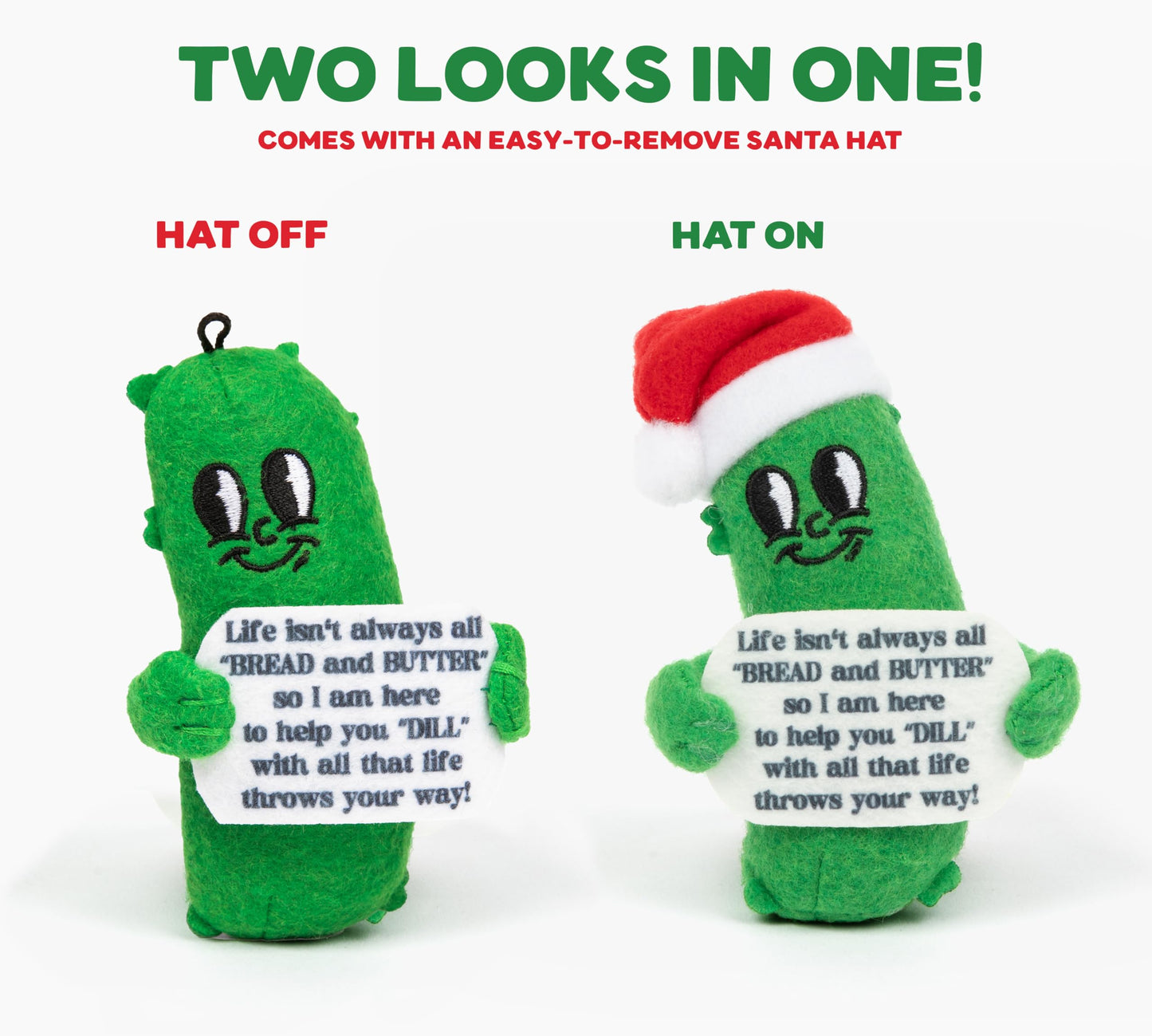 Funny Gifts For Women, Original Christmas Positive Pickle, Stocking Stuffers For Teens, White Elephant Gift For Adults Under 10