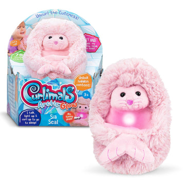 Curlimals Arctic Glow - Sia The Seal - Interactive Plush