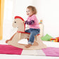 Hape Rock And Ride Kid'S Wooden Rocking Horse, Beige, L: 26.6, W: 11.1, H: 20.6 Inch