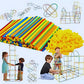 Mobclixs Puzzle Straw Blocks: Creative Building Blocks Toy For Kids, Multicolor Plastic Brick Set  Educational Stem Toy
