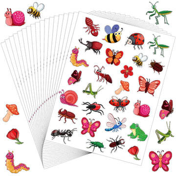 Geyee 520 Pieces Insect Stickers Bug Stickers For Kids Butterfly Scrapbook Stickers Bulk For Craft Boys Girls Water Bottle Lapto