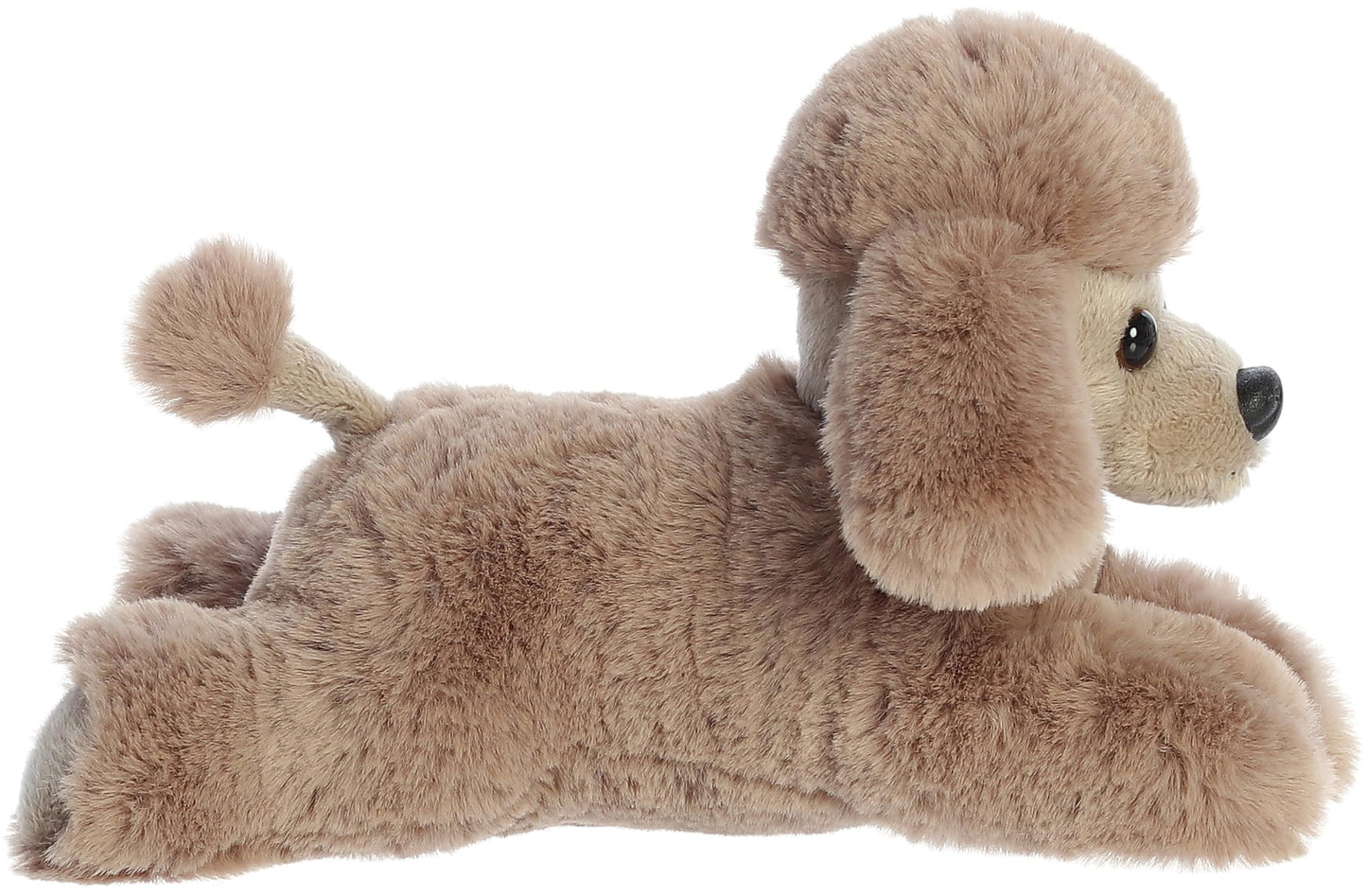 Aurora Adorable Mini Flopsie Paysley Poodle Stuffed Animal - Playful Ease - Timeless Companions - Brown 8 Inches