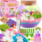 NESAPTO Unicorn Terrarium Crafts Kit for Girls-LED Night Light-Up Birthday Gift for Girls Ages 4 5 6 7 8-12 Years Old, DIY Arts 