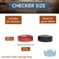 We Games Wooden Checkers Pieces With Drawstring Storage Bag - 24 Checker Pieces Only - Red & Black, 2-Inch Diameter