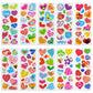 24 Sheets(350+) Heart 3D Puffy Stickers For Toddlers Kids, Bulk Preschool Sticker Sheets For Reward, Craft, Scrapbooking