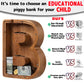 Piggy Bank For Kids Boys Girls, Wooden Large Letter Piggy Bank Alphabet Money Bank With Initial B, Coin Bank Fun Gifts For Birth