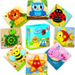 Aiziyuo Animal Wooden Puzzles, Montessori Toys For Toddlers 1-3, 8 Pack Baby Puzzle For Kids1 2 3+ Years Old, Preschoool Learnin
