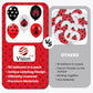 Ladybug 12'' Birthday Party Balloons 50 Pcs | Red Black Polka Dots Ladybug Design Premium Latex Balloons | Perfect For Ladybug B