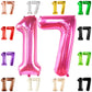 Katchon, Hot Pink 17 Balloon Numbers - Giant, 40 Inch | 17 Birthday Balloons | Hot Pink 17Th Birthday Decorations For Girls | Hot Pink 17 Balloons Numbers For Pink 17Th Birthday Party Decorations
