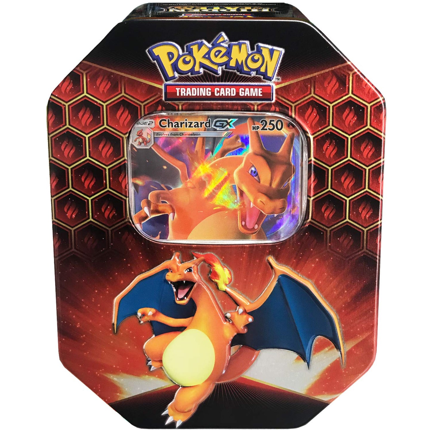 Pokemon Hidden Fates Tin Charizard-GX Collectible Card Game 728192506413 - Charizard-gx Design, Paper Material