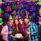 Neon Birthday Party Decorations Neon Happy 40th Birthday Banner Glow in The Dark Party Decorations with UV Black Light Reactive