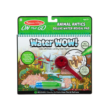 Melissa & Doug On The Go Water Wow! Reusable Water-Reveal Deluxe Activity Pad – Animal Antics