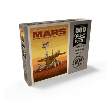 MyPuzzle NASA 2003: Mars Opportunity Rover  Vintage Poster - enhanced 500 Piece Jigsaw Puzzle for mature-themeds