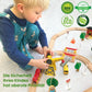 Tiny Land Wooden Train Set - 55PCS Educational Toy for Toddlers & Kids 3-7, Durable Tracks Compatible with Major Brands, Wood Color