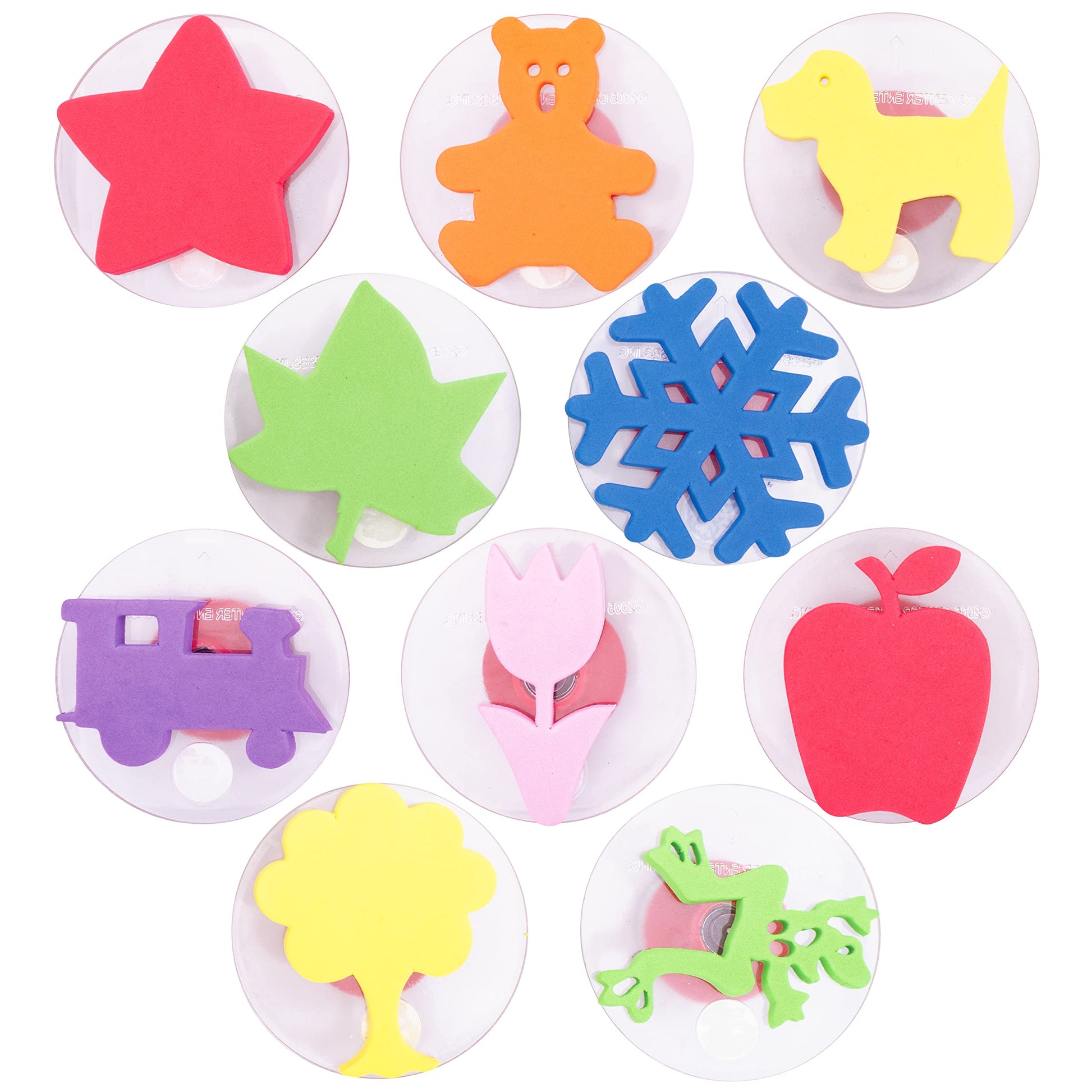 READY 2 LEARN Giant Stampers - Imaginative Play - Set 2 - Set of 10 - Easy to Hold Foam Stamps for Kids - Arts and Crafts Stamps