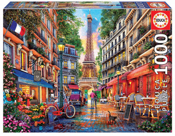 Educa - Paris, Dominic Davison - 1000 Piece Jigsaw Puzzle - Puzzle Glue Included - Completed Image Measures 26.8' X 18.9' - Ages 14+ (19019)