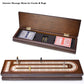 AMEROUS Wooden Cribbage Board Game Set - Magnetic Lock, Metal Pegs, 3 Track Board, Portable for Family Fun & Travel