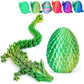 3D Printed Dragon Egg, Dragon Eggs With Dragon Inside, Articulated Dragon, Mystery Dragon Egg Fidget Toy, 3D Dragon Eggs Surprise Fidget Toy (A-Laser Yellow Green+Egg)