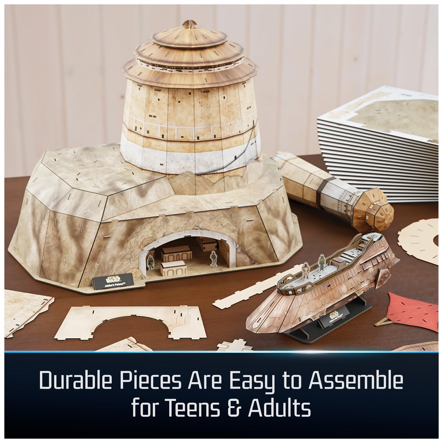 4D Build  Star Wars Jabbas Palace 3D Model Kit  Star Wars Collectibles & Desk D?cor  mature-themed Puzzles  Building Toys  3D Puzzles for mature-themeds & Teens  340 Pieces  for Ages 12 & Up