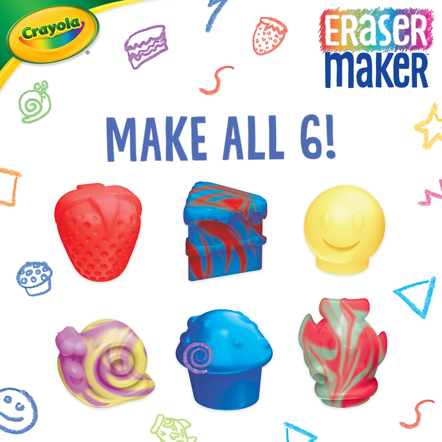 Crayola Eraser Maker, Diy Craft Kit, Gift For Kids, 8, 9, 10, 11