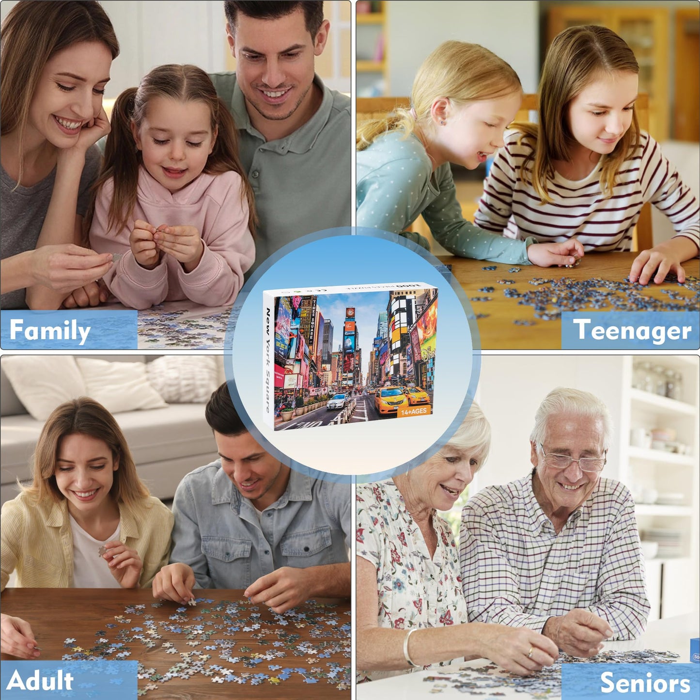 Jigsaw Puzzle - 1000 Piece Jigsaw Puzzles for mature-themeds  Family Game - New York City - 27 x 20 Inches - Challenging Family Activity Perfect for Game Nights