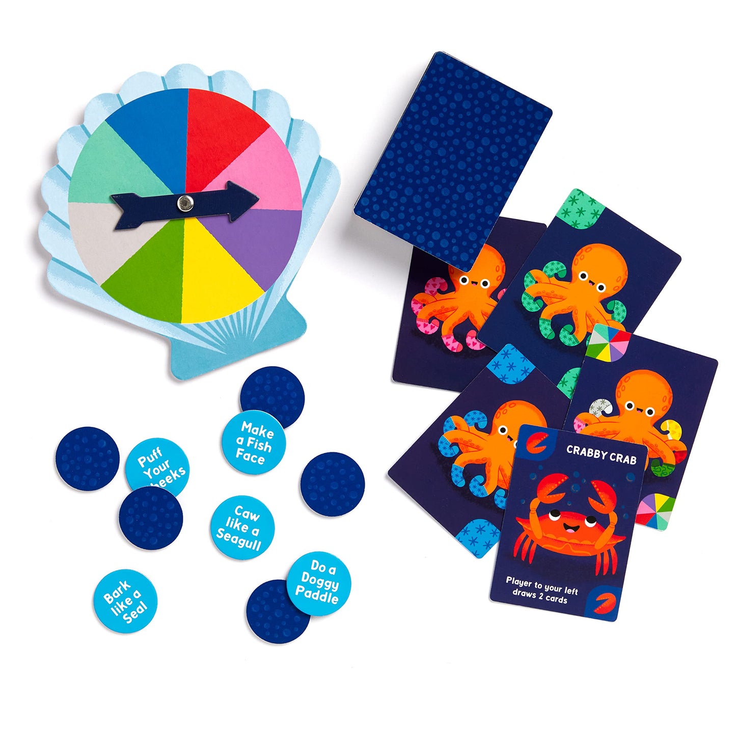 Mudpuppy Socktopus Octopus - 8 Legged Version of Classic Kids Crazy 8s Memory Game with Color Matching and Pattern Recognition f