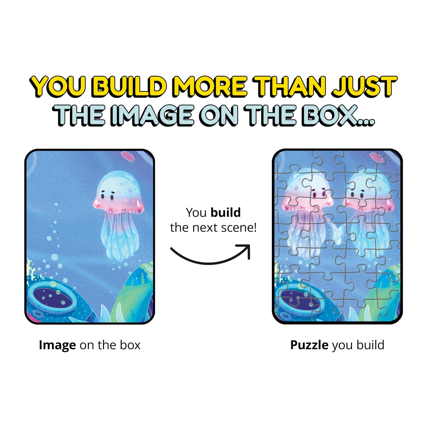 Mystery Jigsaw Puzzle -1,000 Pcs Mystery Puzzle With Storytelling Comics, Secret Ending-1000 Piece Puzzle For Adults & Kids –19.7'' X 27.6'' Frameable Magic Puzzle Art (Beyond The Kelp)