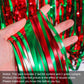 Sumind 6 Pack Metallic Tinsel Curtains, 39.4"W x 98.4"L, Red & Green Foil Fringe Backdrop for Party Decoration & Photo Props