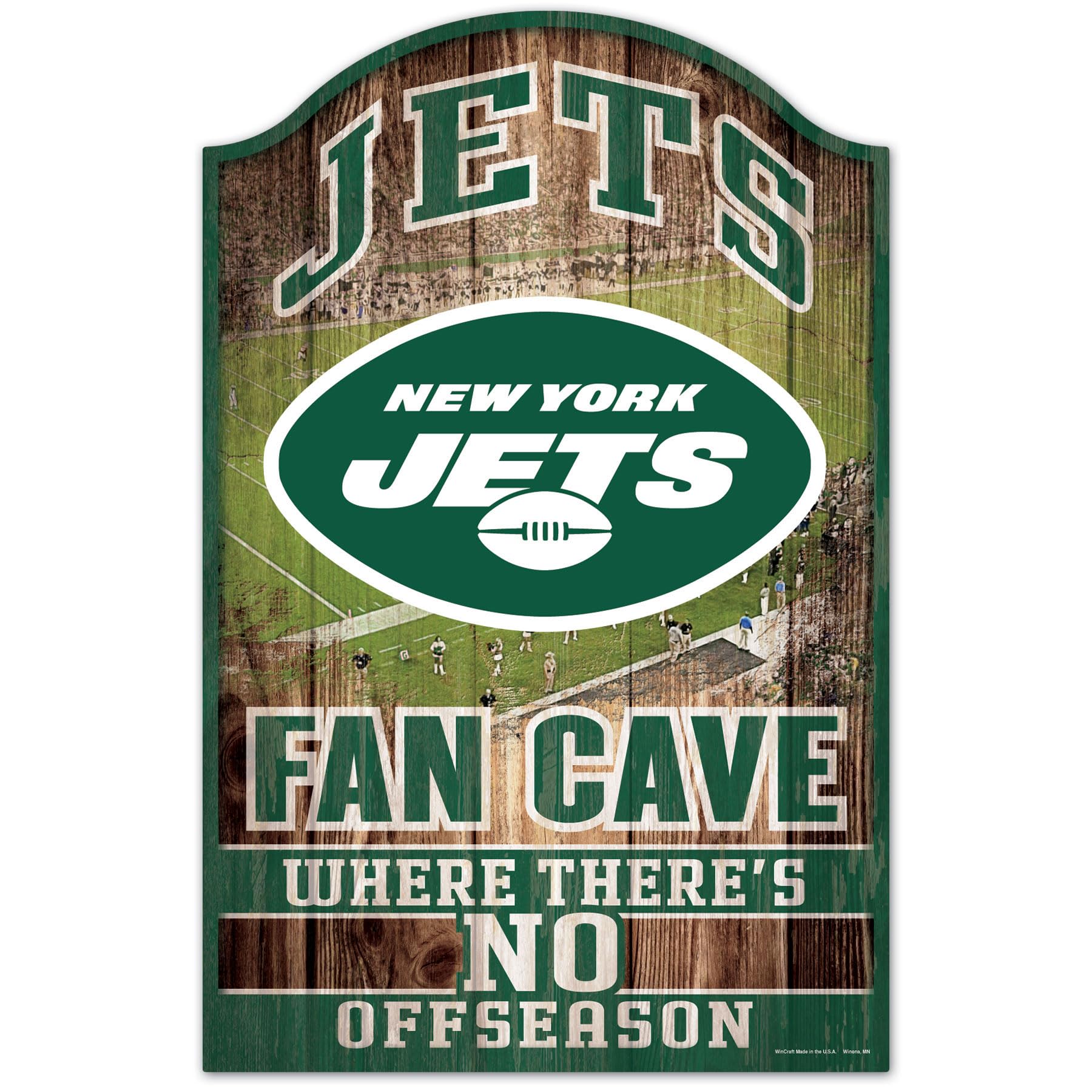 NFL New York Jets 05947010 Wood Sign, 11 x 17, Black