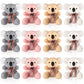 12 Pieces 4 Inch Plush Mini Bear Bunny Puppy Koala Easter Stuffed Animals Jointed Doll Toys Furry Dolls For Birthday Wedding Graduation Party Favors Diy Keychain (Koala, Pink, Apricot, Gray, White)