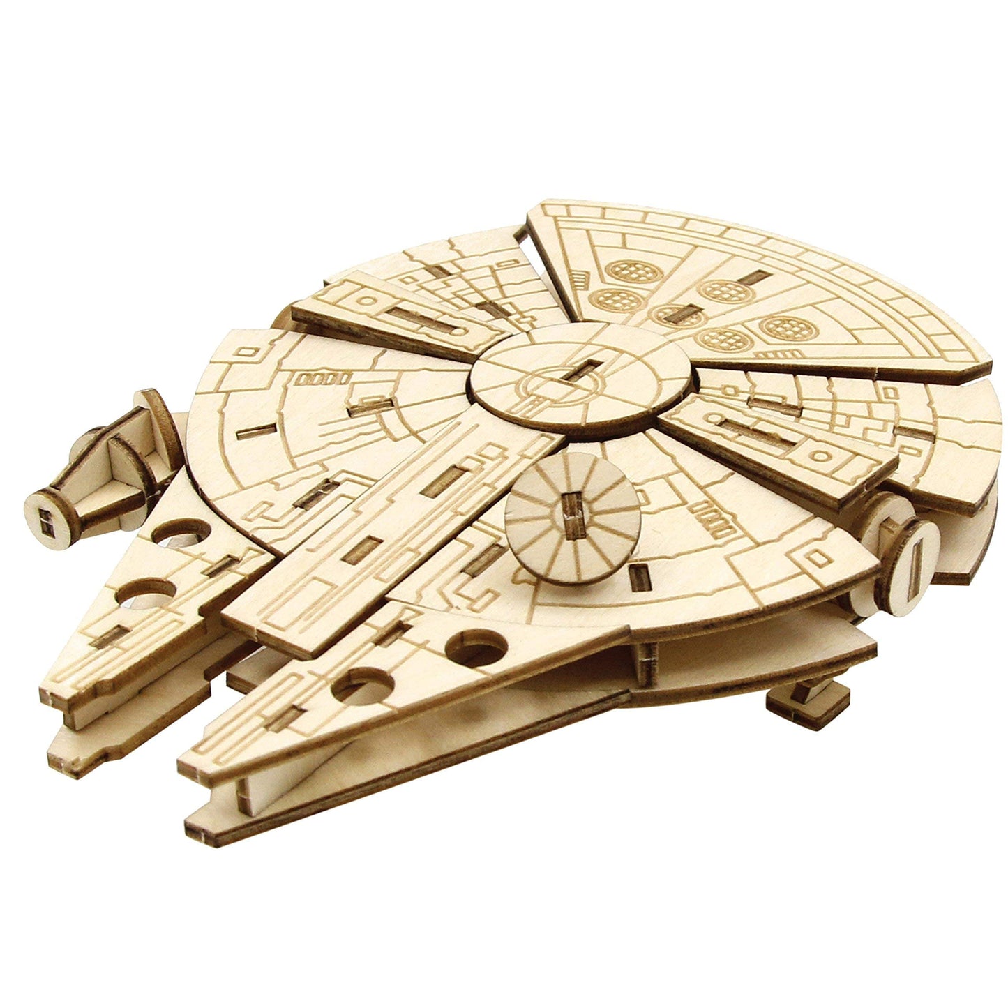 IncrediBuilds Star Wars Millennium Falcon 3D Wood Puzzle & Model Figure Kit (61 Pcs) - Build & Paint Your Own 3-D Movie Toy - Officially Licensed - No Glue Required - Gift for Kids  Teens & mature-themeds