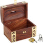 Iblay Coin Bank Money Saving Box - Banks For Kids & Adults - Wood Vacation Piggy Bank (Design_3)