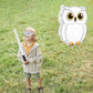 Aoriher Owl Piata with Piatas Stick Blindfold Confetti 3D White Snowy Owl Piatas set for Woodland Forest Wizard Animal Owl Party