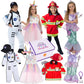 Born Toys Dress Up Clothes For Little Girls 4-6, Washable Toddler Costumes For Kids Pretend Play 3T-4T