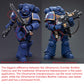 JoyToy Warhammer 40K Genuine License 1:18 Action Figure  Space Marines Ultramarines Outriders Brother Catonus  4.96 inch Collectible Action Figures Sets