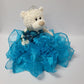 KINNEX COLLECTIONS SINCE 1997 20 Quince Anos Quinceanera Last Doll Teddy Bear with Dress (Centerpiece) ~ ARC16831-10R (Turquoise