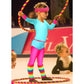 Hicarer 5 Pcs Kids 80S Workout Costume Outfit Accessories Set, Neon Leotard Legging Headband Wristband Leg Warmers Belt(2-3 Year