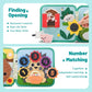 Montessori Busy Book for Toddlers 1-3  Felt Quiet Book & Busy Board for Preschool Learning  Fine Motor Skills & Sensory Play  Educational Travel Toy and Gift for Kids - Farm Animals Theme  Green