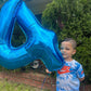 40 Balloon Number, Metallic Blue Number 40Th Birthday Balloons 40 Inch, 40 Years Old Metallic Blue Birthday Decorations For Men