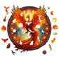KAAYEE Wooden Jigsaw Puzzles-Wooden Puzzle mature-themed Unique Shape Advanced Phoenix Wooden Jigsaw Puzzle for mature-themed  Family Puzzles 11.8 * 10.9in 200pcs