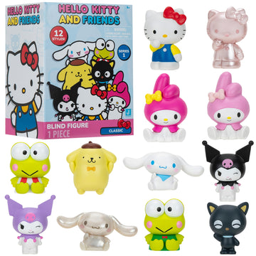 Hello Kitty And Friends Mystery Blind Box, Single - Series 1 - Collectible Sanrio Mini 2' Figure Mystery Toy - Styles May Vary - Easter Basket Stuffer Gift For Kids, Girls, Boys - 6+